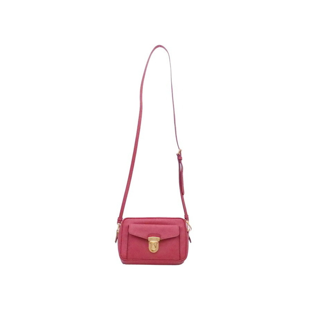 Prada Saffiano Camera Leather Bag Red Crossbody